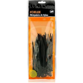 Abraçadeiras de Nylon 200 x 3.5 mm 100 Unidades Preto Foxlux