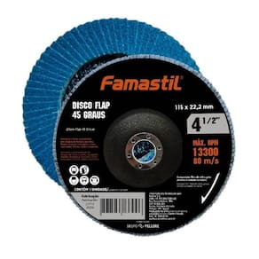 Disco Flap 45 Graus 4 1/2 Polegadas X 120G Metal Famastil