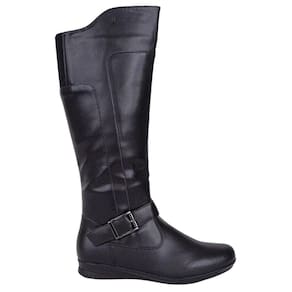 Bota Feminino Mooncity Cano Alto Flat Elastico