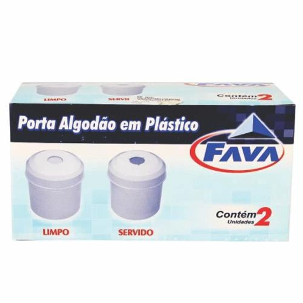 Porta Algodão Cor Branca Plástico Limpo E Servido