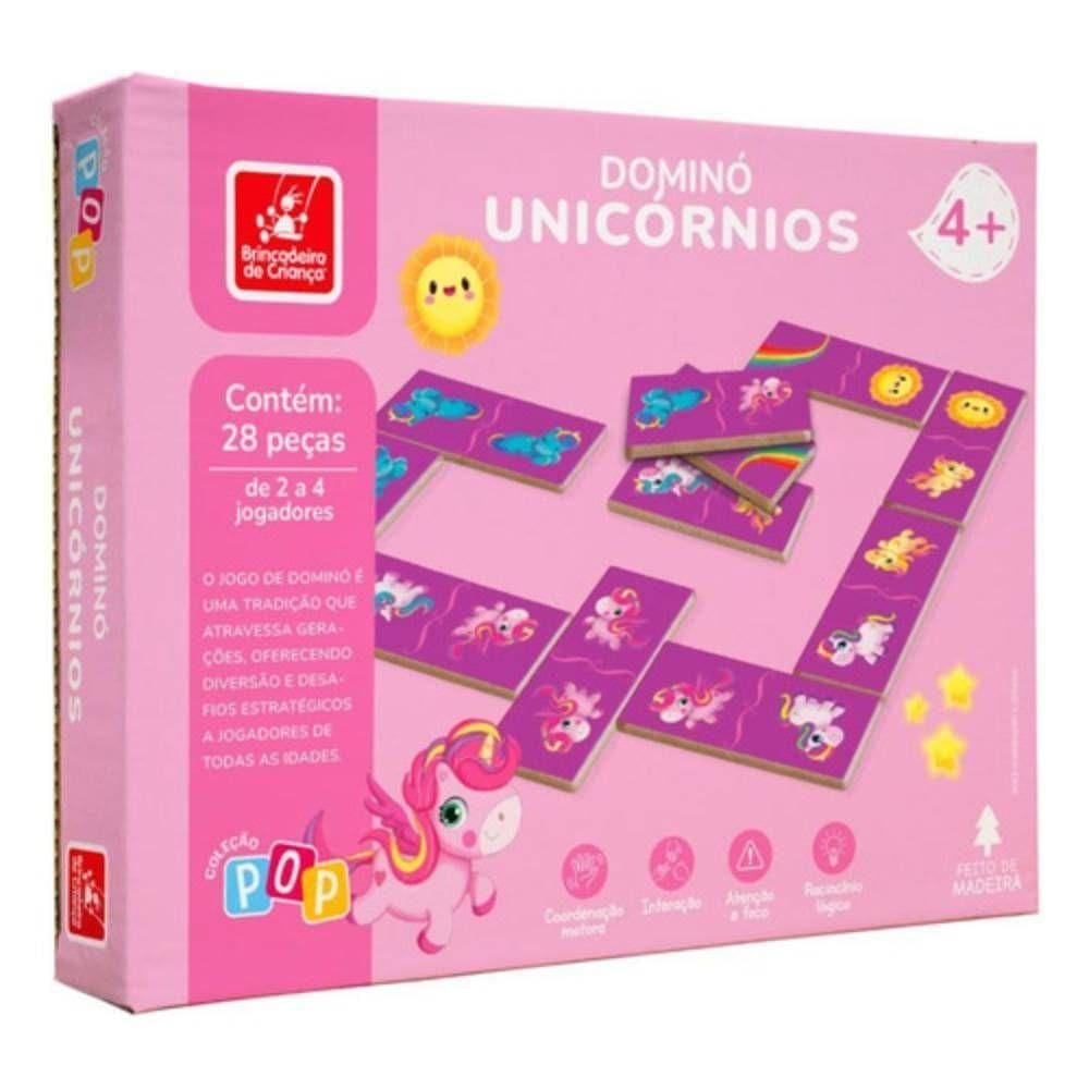 Dominó Unicórnios Pop Brincadeira De Criança