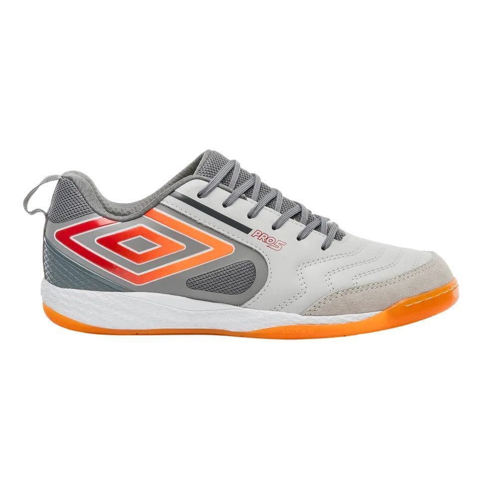 Chuteira Futsal Pro 5 Bump Club U01fb041-886 - Cinza/Laranja 39