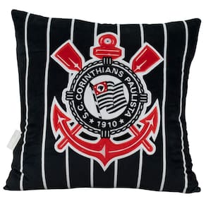 Almofada Quadrada Corinthians 36 x 36 Cm - XT8886-1-B
