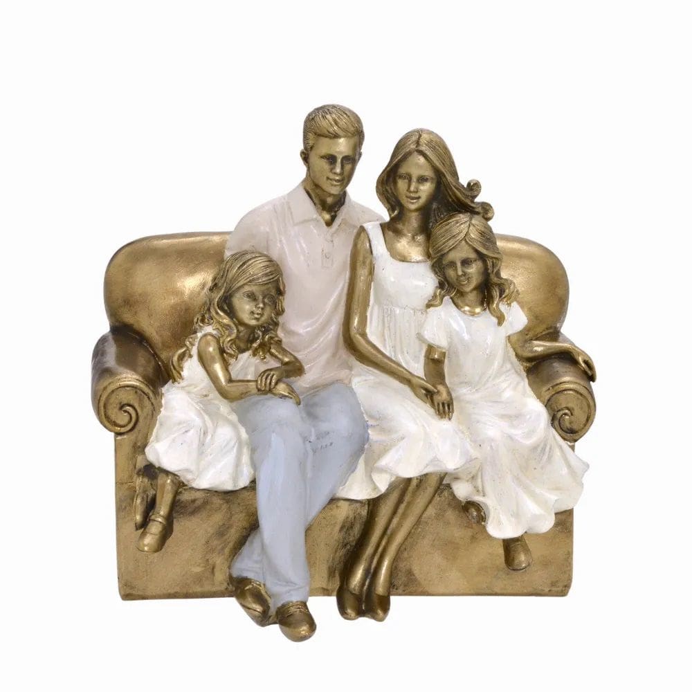 Figura Decorativa Estatueta Família 19 X 18 X 13 Cm - 257-789