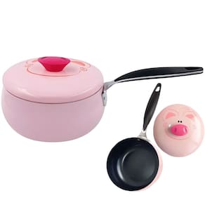 Panela Esmaltada Antiaderente Decorativa do Porquinho 1,2Lt