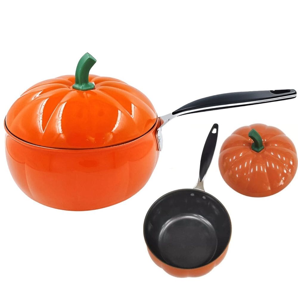 Panela Esmaltada Antiaderente Decorativa Abóbora 1,2Lt
