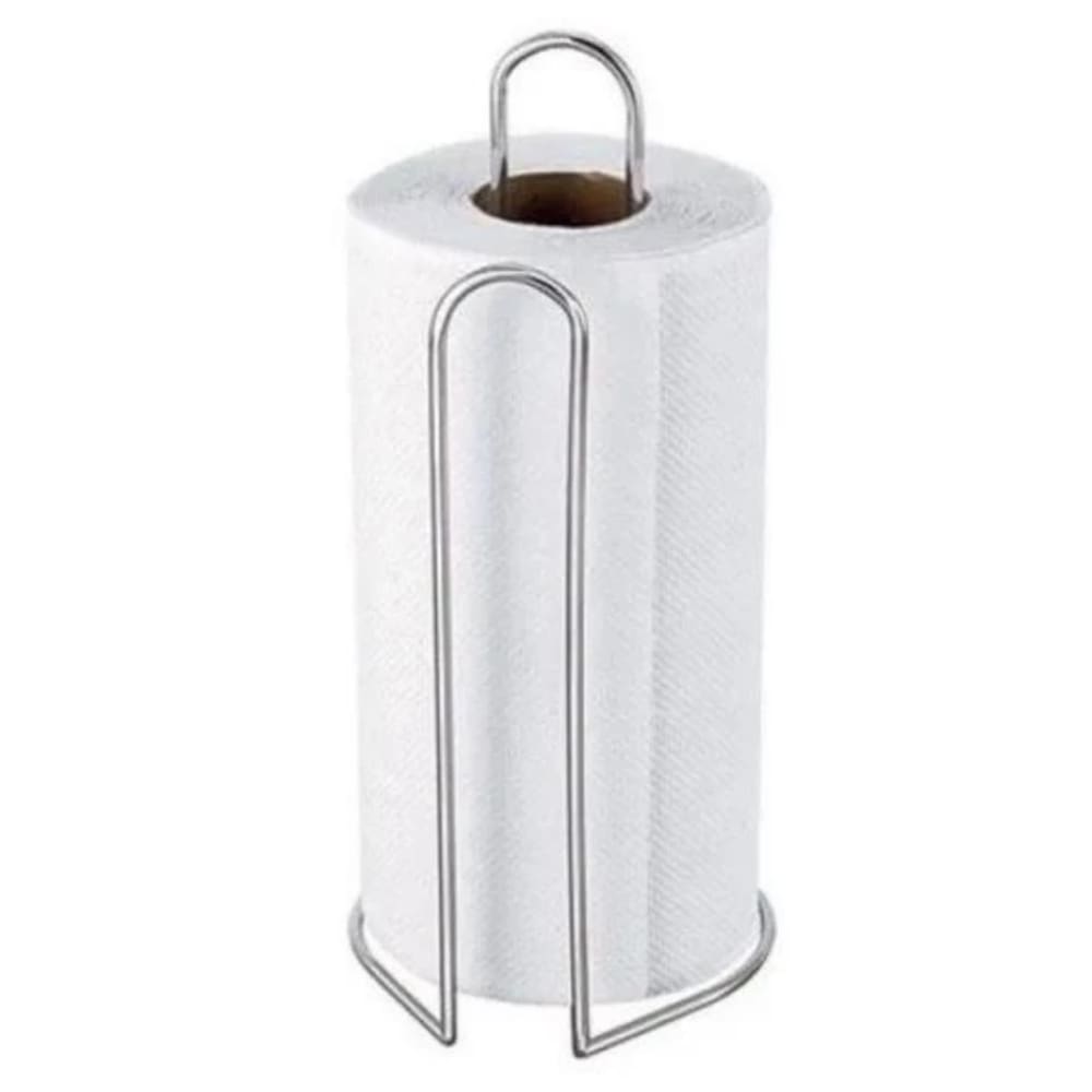 Suporte Porta Papel Toalha Cromado Para Cozinha -Aço
