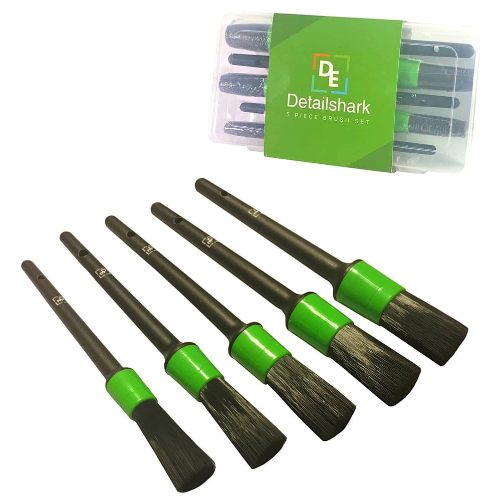 Conjunto de escovas de detalhamento automático Detailshark (5) para limpeza de carros