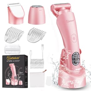 Barbeador elétrico Hatteker 3 em 1 para mulheres IPX7 à prova d`água