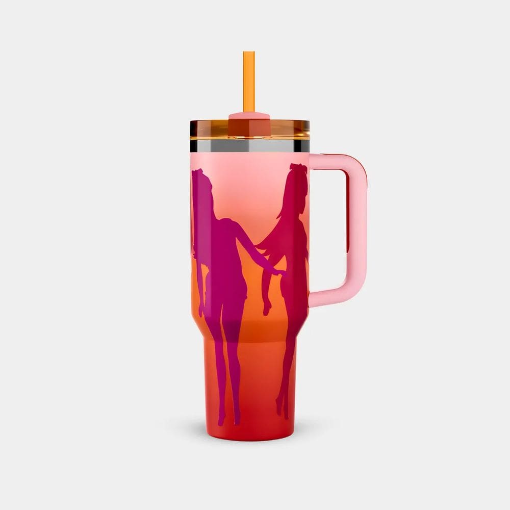 Copo Serie Personalizado Inox 1.18L Twist `N Turn Rosa Laranja