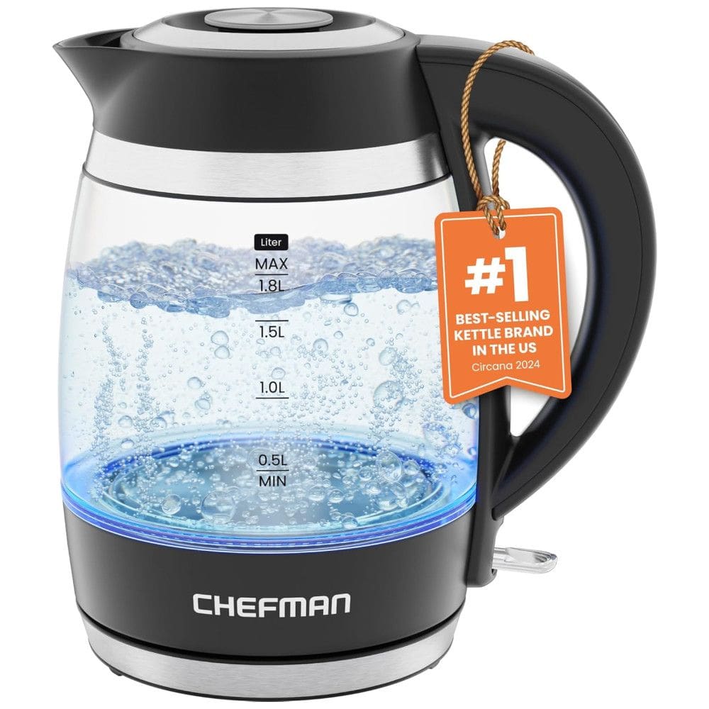 Fervedor de Água Rápido Chefman 1,8L 1500W: Prático, Seguro e Eficiente para sua Cozinha!