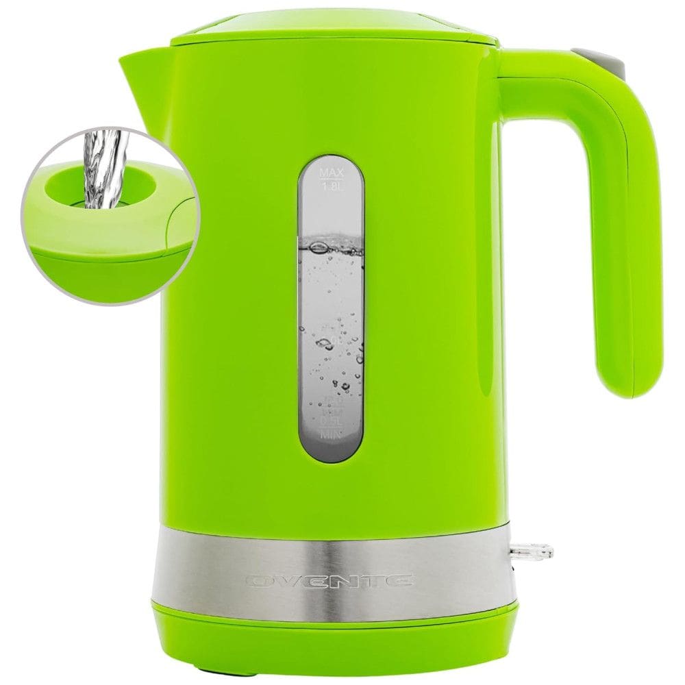 Chaleira Elétrica OVENTE 1,8 Litros, 1500W - Fervura Rápida para Café ou Chá, Livre de BPA, ProntoFill, Janela de Nível de Água,