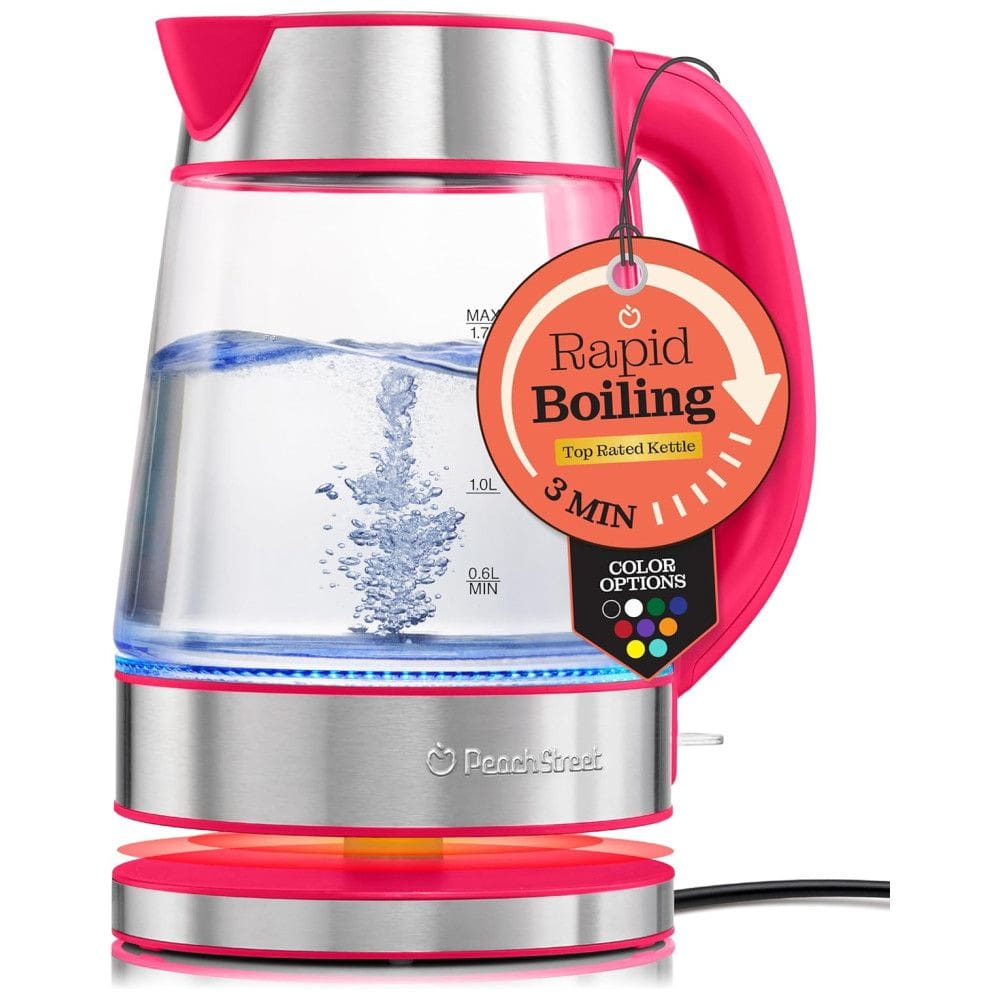 Chaleira Elétrica SpeedBoil de Vidro Borossilicato 1.7L 1500W - Peach Street