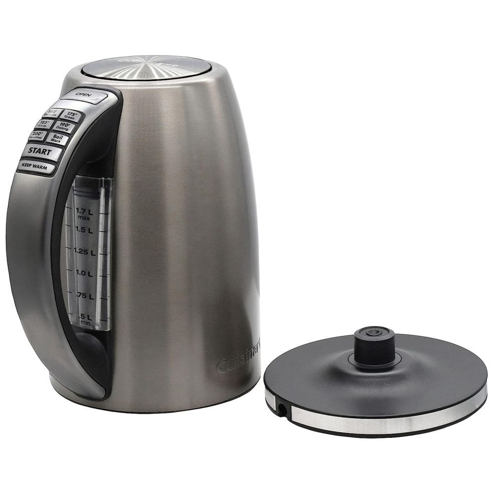 Chaleira Elétrica Cuisinart de Aço Inoxidável Sem Fio 1,7 Litros com 6 Temperaturas Programadas - Cinza Grafite Escovado