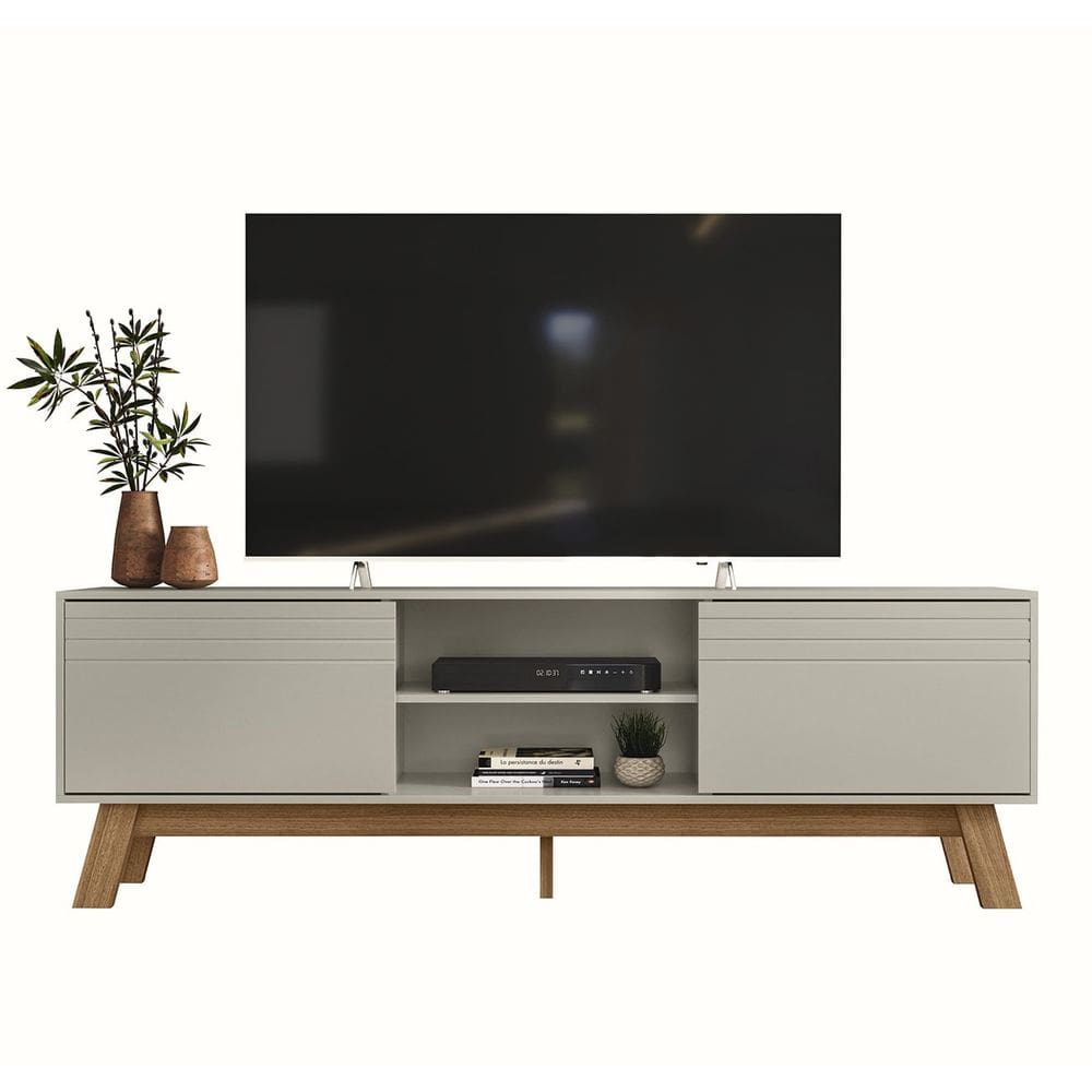 Rack Bancada Para TV 75 Pol 180cm Dulce Off White Z49 - Mpozenato