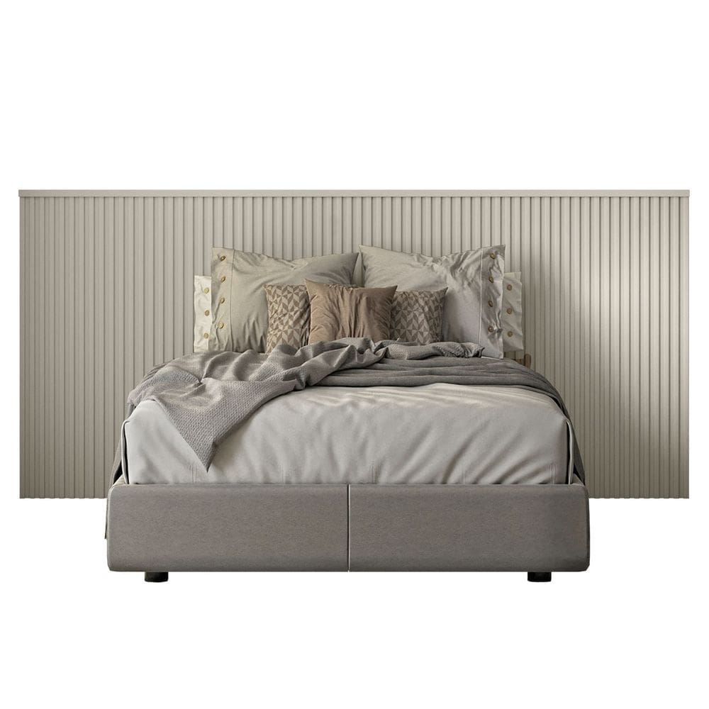 Cabeceira Casal e Queen Painel Ripado 241cm Palmeira Off L06 - Mpozenato
