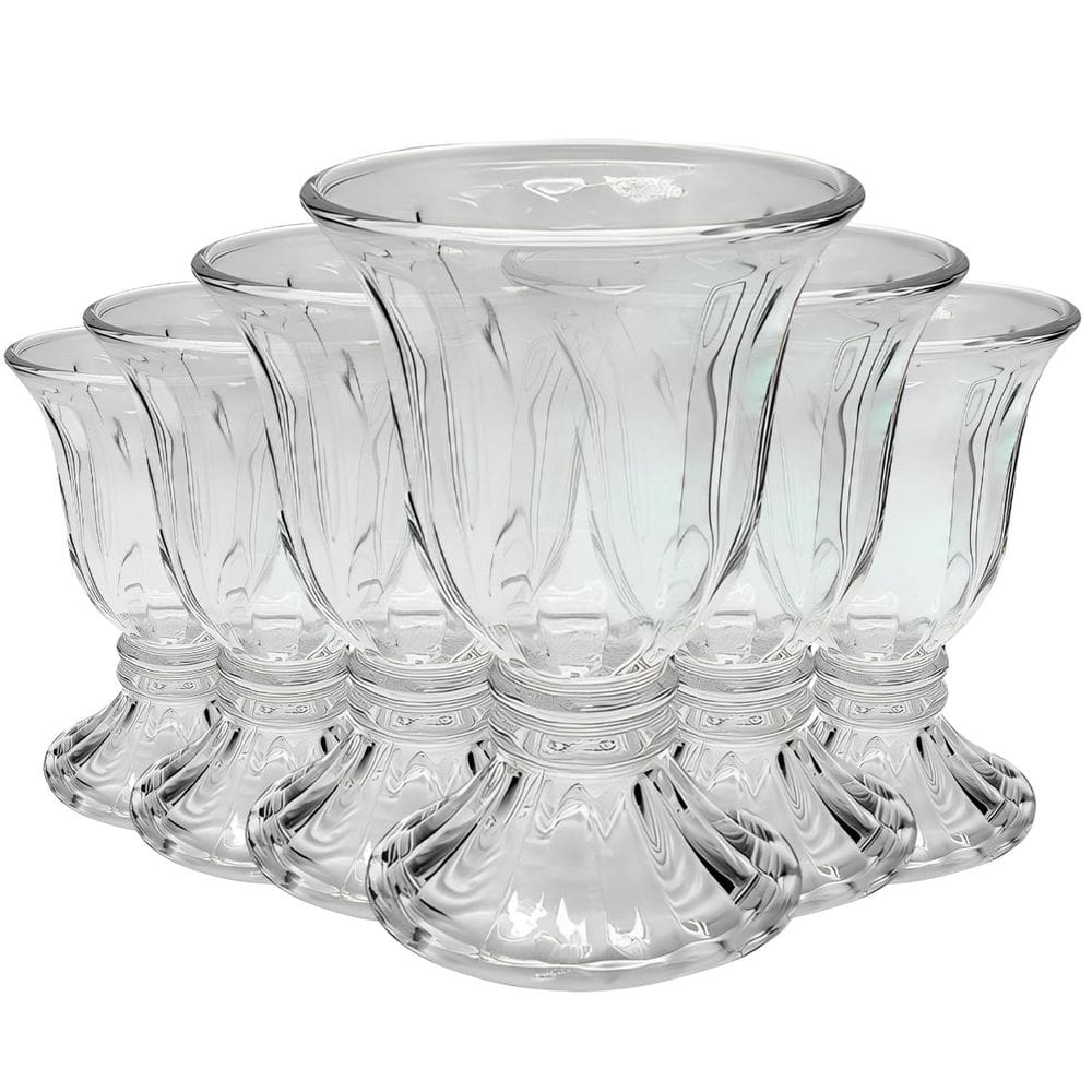Jogo com 6 Taças para Sobremesa Gelato de Vidro Transparente 200ml