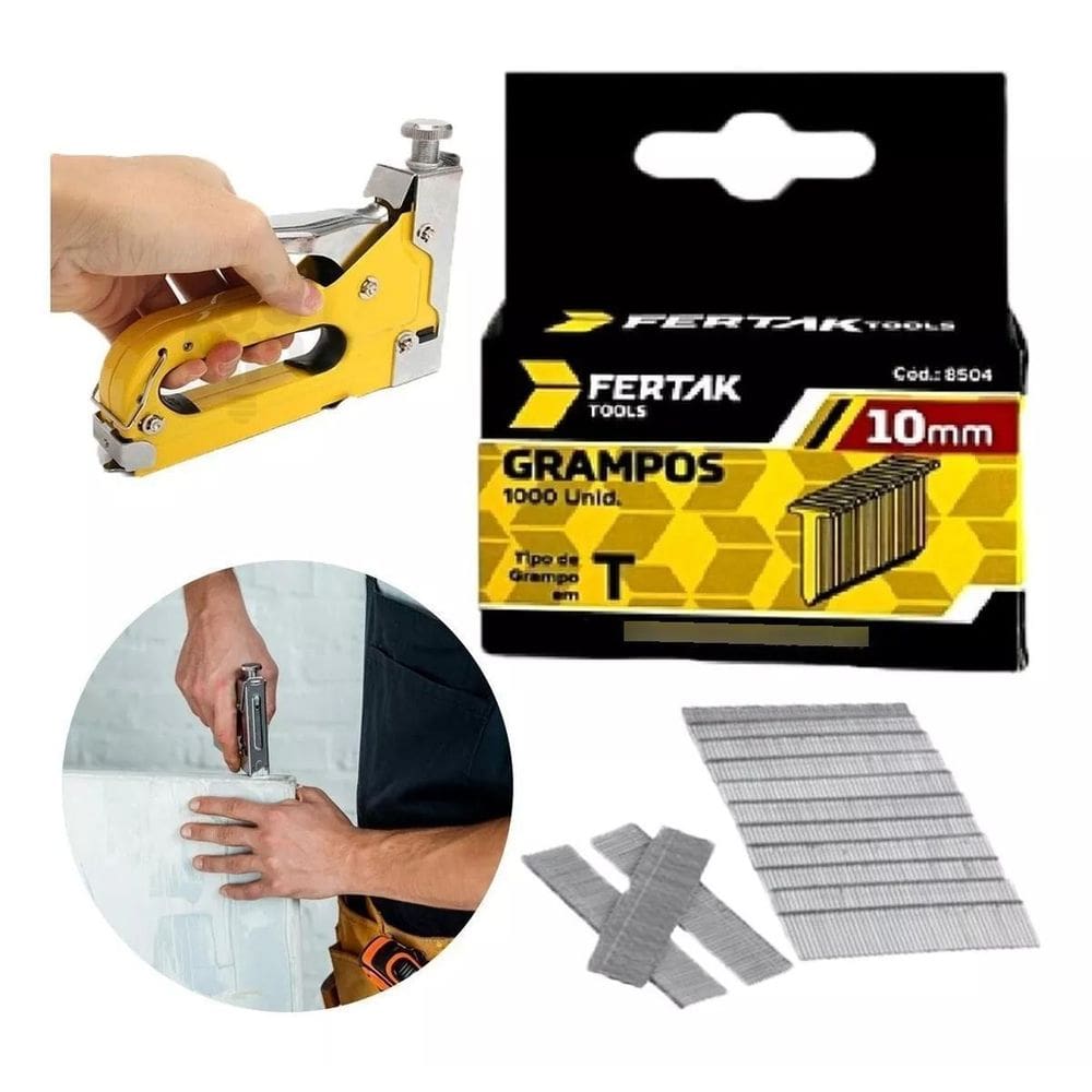 Grampo T Pino 10Mm Para Grampeador Pinador Manual 1000 Un