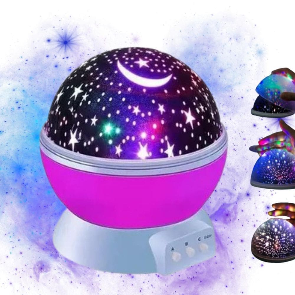 Luminária Com Estrelas Com Controle De Luz Portátil E Leve