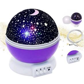 Abajur Infantil Com Luz Visual Estrelado Acompanha Cabo Usb
