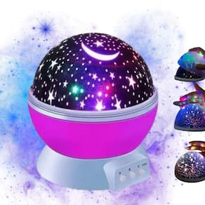 Abajur Com Projeção 360 Iluminação Tranquila Portátil E Leve