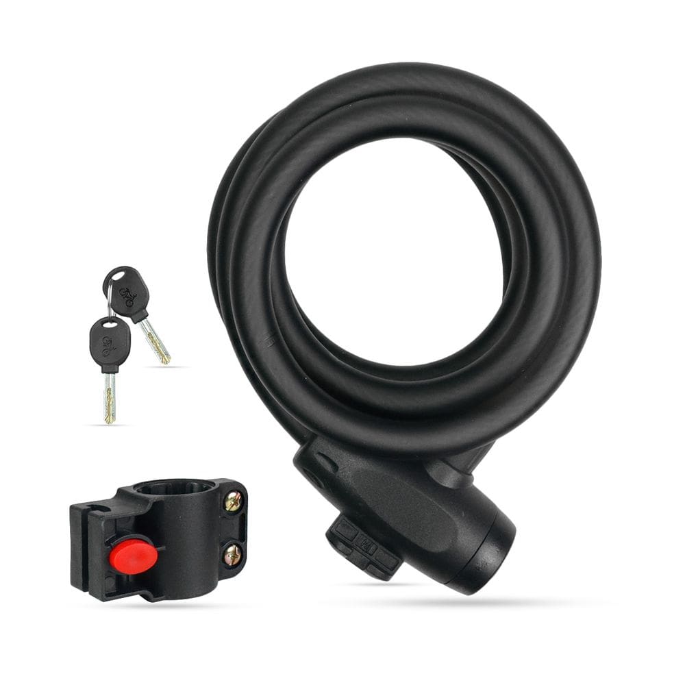 Trava Segurança Antifurto Cabo Espiral Gp Tech 150cm C/ Suporte