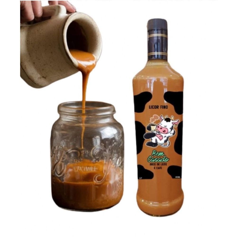 Licor bem casado doce de leite com café