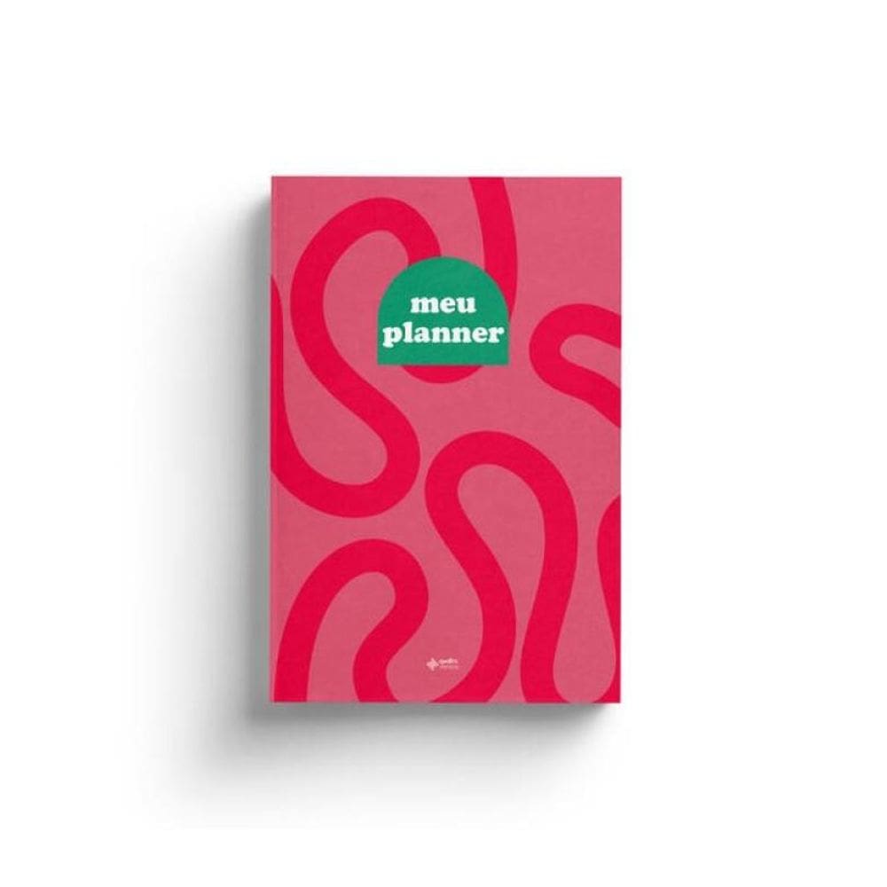 Meu Planner 2024 - Capa Rosa Com Ondulações
