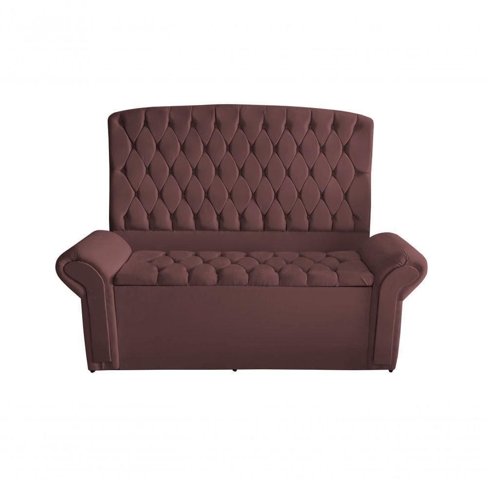 Kit Dubaí Cabeceira De Cama Casal E Recamier Baú Solteiro 90 Cm Suede Rosê Do Lar Móveis