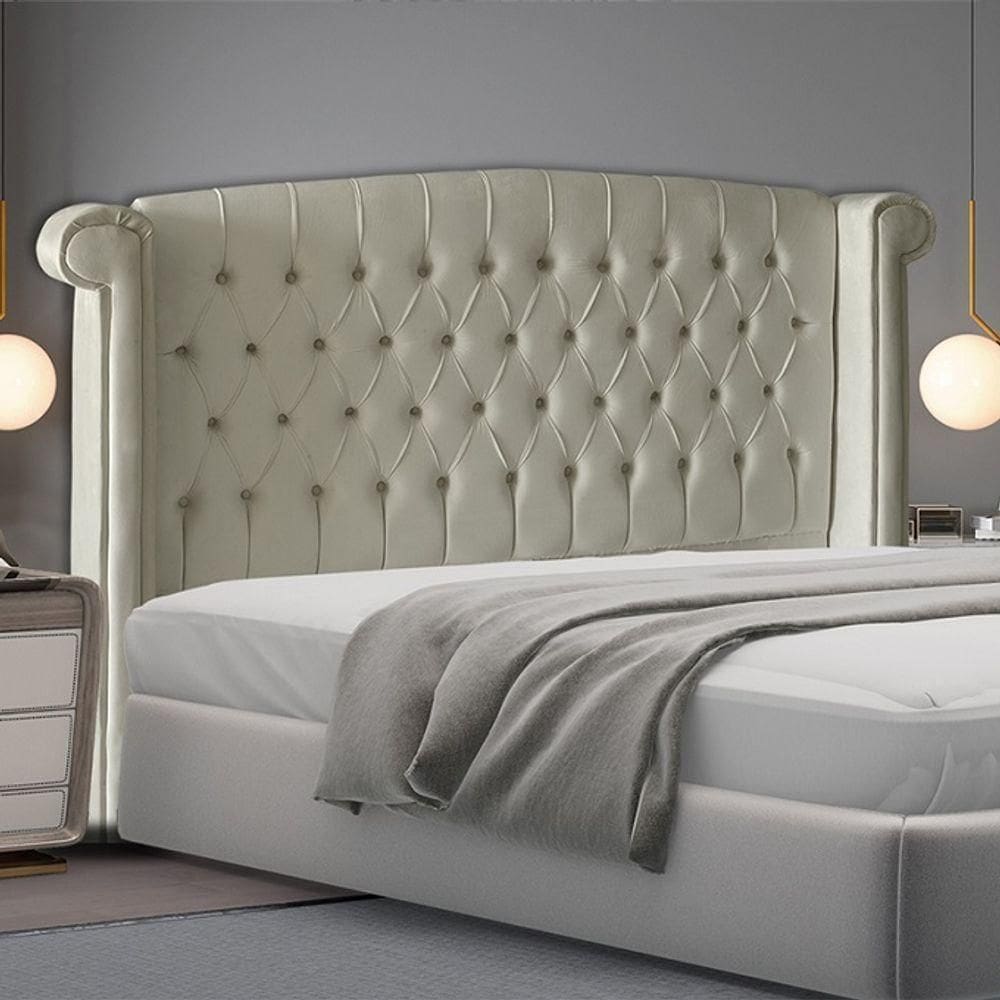 Cabeceira De Cama Toquio Casal Queen 160 Cm Suede Porcelana Do Lar Móveis E Decoração