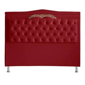 Cabeceira De Cama Barcelona Casal 140 Cm Capitonê Retro Botão Encapados Suede Vermelho Do Lar Móveis