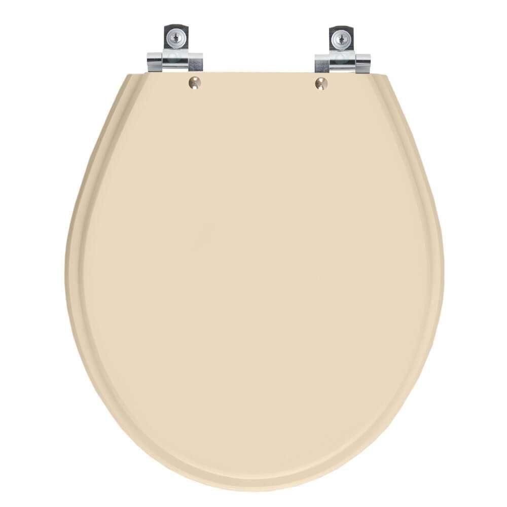 Assento Sanitário Soft Close Ravena Amendoa Para Vaso Deca