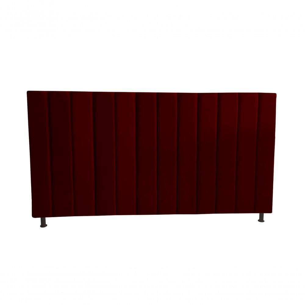 Cabeceira De Cama Estofada Gabi King 195 Cm Suede Bordo Do Lar Móveis