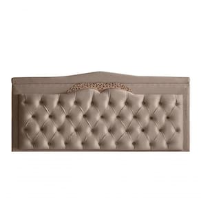 Cabeceira De Cama Painel Barcelona Casal 140 Cm Retro Capitonê Botão Encapados Suede Capuccino Do Lar Móveis