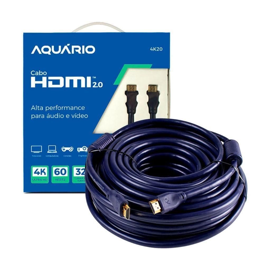 Cabo Hdmi Aquario 4k20 4k Macho X Macho 20m