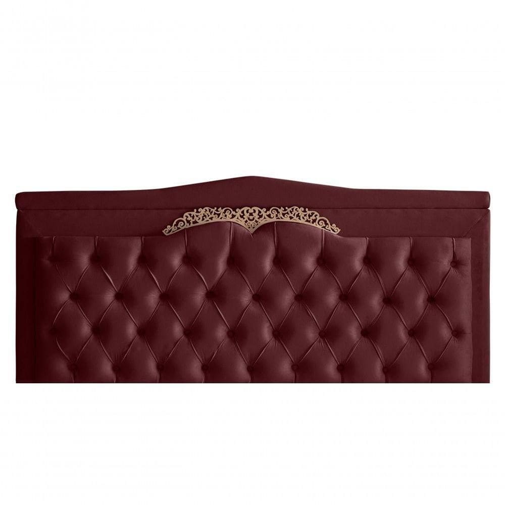 Cabeceira De Cama Painel Barcelona Queen 160 Cm Retro Capitonê Botão Encapados Suede Bordo Do Lar Móveis