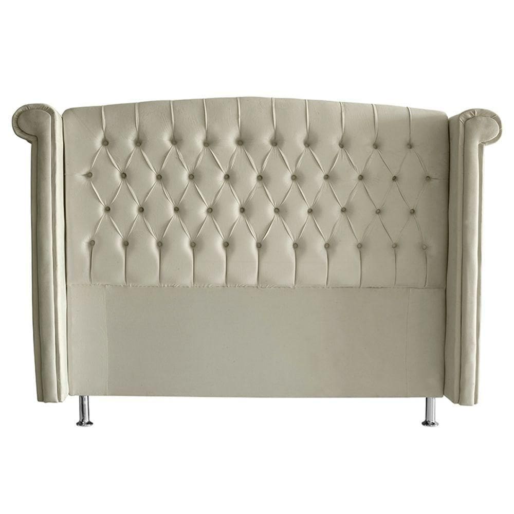 Cabeceira De Cama Luxo King 195 Cm Suede Porcelana Do Lar Móveis