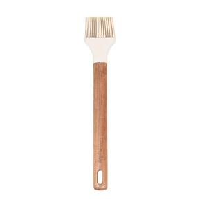 Pincel De Silicone Com Cabo Em Acácia Spicy Bege