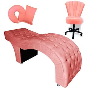 Kit Maca M1 70 + Mocho Pétala + Kit Almofadas Veludo Rose Gold Escuro - In9 Decor