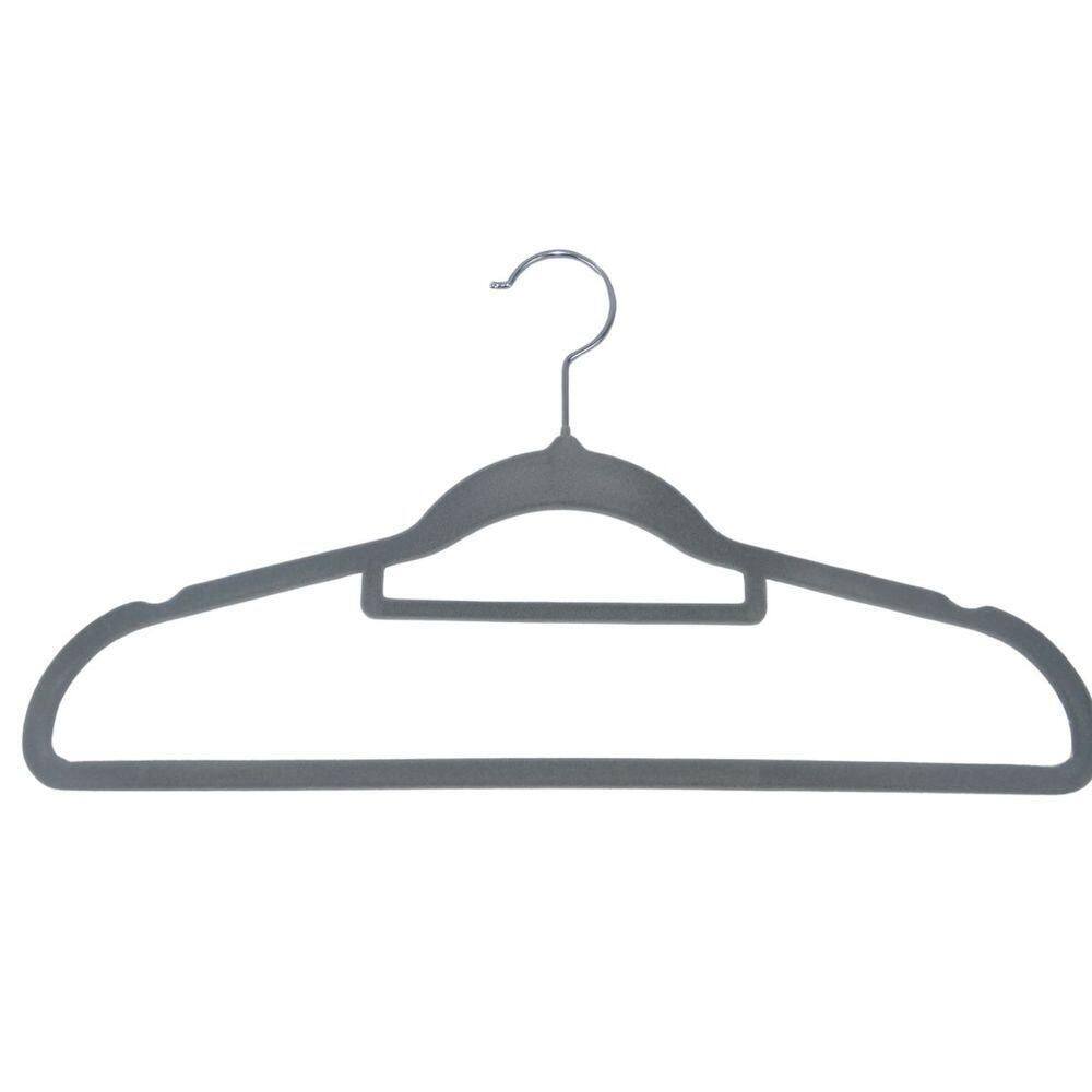 Kit 36 Cabide Aveludado Extra Fino - Westpress Cor Cinza