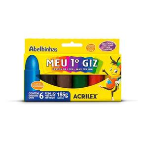 Meu Primeiro Giz C-6 Cores Acrilex