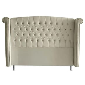 Cabeceira De Cama Luxo Casal 140 Cm Suede Porcelana Do Lar Móveis