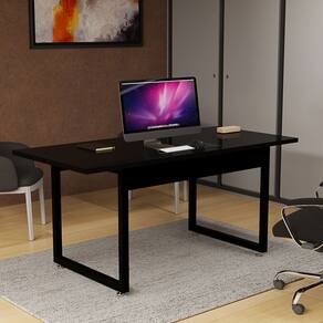 Mesa Para Escritório Industrial Base De Ferro Resistente 160x80
