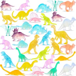 Mini bonecos de dinossauro Skylety Glow in Dark 32 unidades para crianças