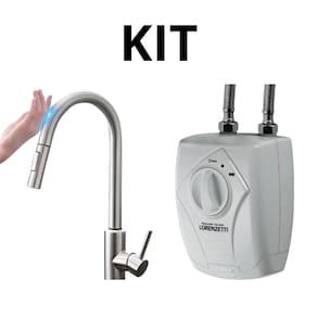 Kit Torneira Monocomando Touch Escovada + Aquecedor Lorenzetti Versátil 220V