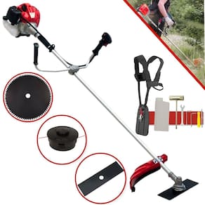 Roçadeira a Gasolina Anmax Cg430 TB 43cc 2hp + Lamina 80 Dentes Mais Barato Que Tekna, Toyama, Vulcan, Branco, Garthen...