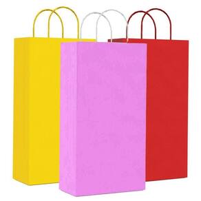 Sacola De Papel Cores 31cm X 23,5cm X 10cm - 10 Unidades Cor Pink