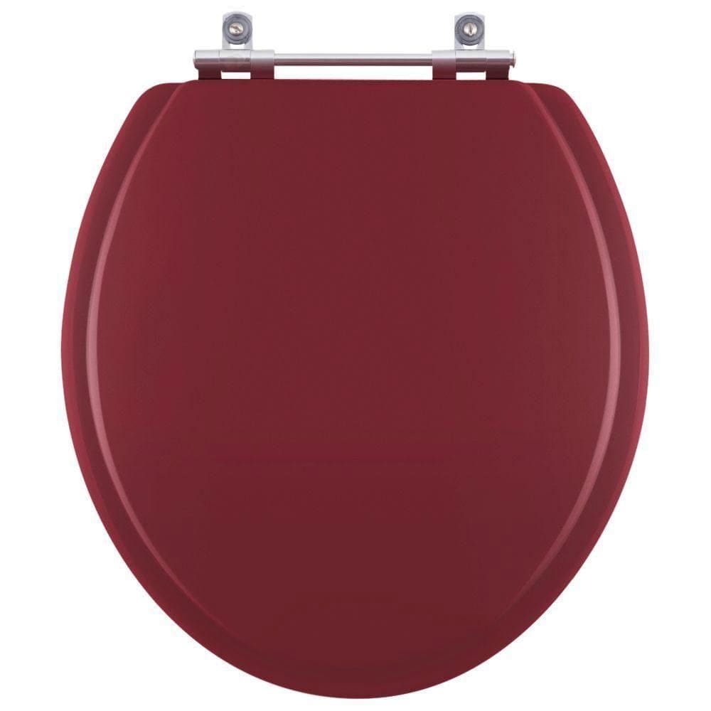 Assento Sanitário Convencional - Oval Bordô Para Todas As Marcas