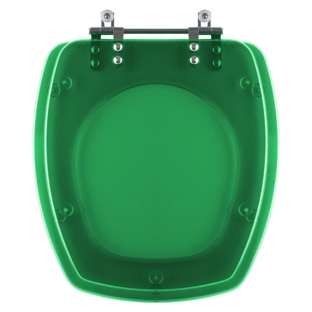 Assento Sanitário Poliester Thema Verde Transparente Para Vaso Incepa