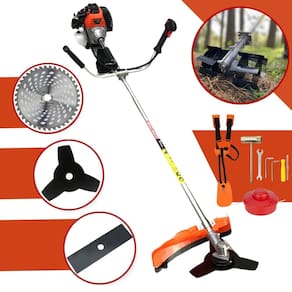 Roçadeira e Capinadeira Profissional a Gasolina Importway IWRGER2T5X163 3HP, 63cc Kit 5x1 com 3 Facas + Enxada Rotativa